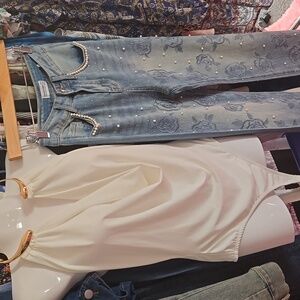 Elegant White Gold Built In Neck Open Back Elegant Draped Halter Bodysuit. NWOT